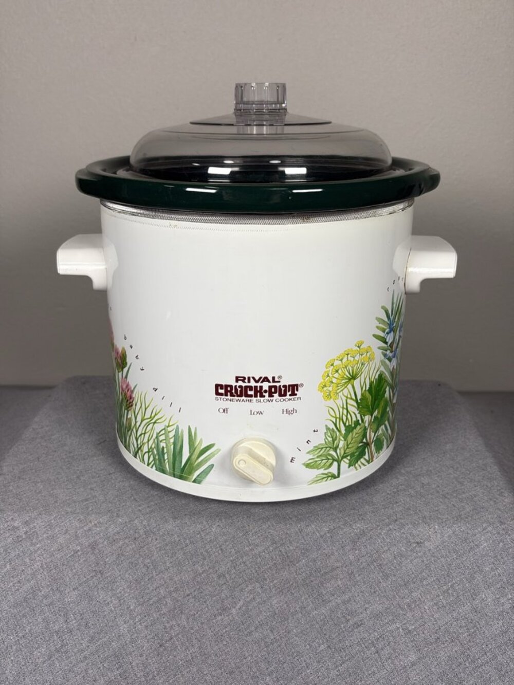 Rival Crock-Pot Stoneware Slow Cooker Herb Garden Floral Design 5 Qt